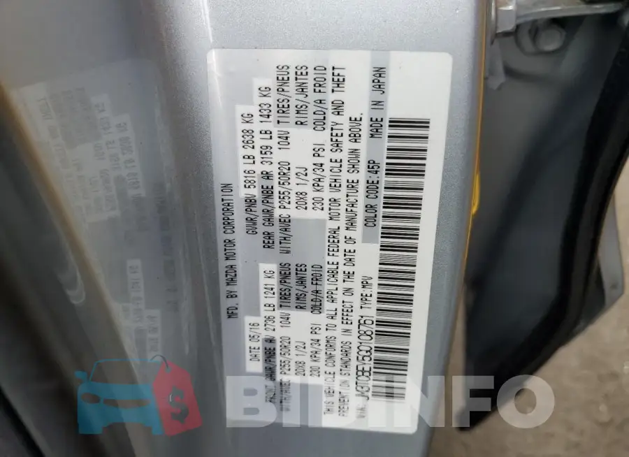 JM3TCBEY5G0108761 Photo# 14