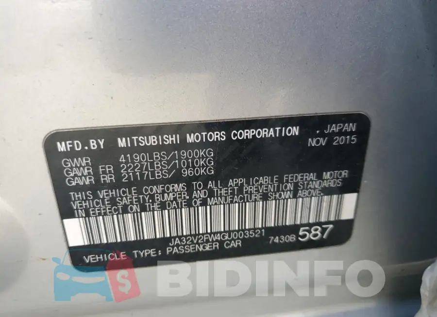 JA32V2FW4GU003521 Photo# 12