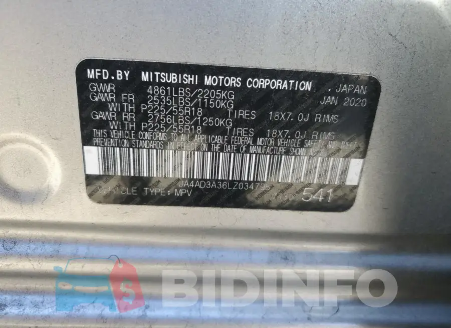 JA4AD3A36LZ034795 Photo# 12