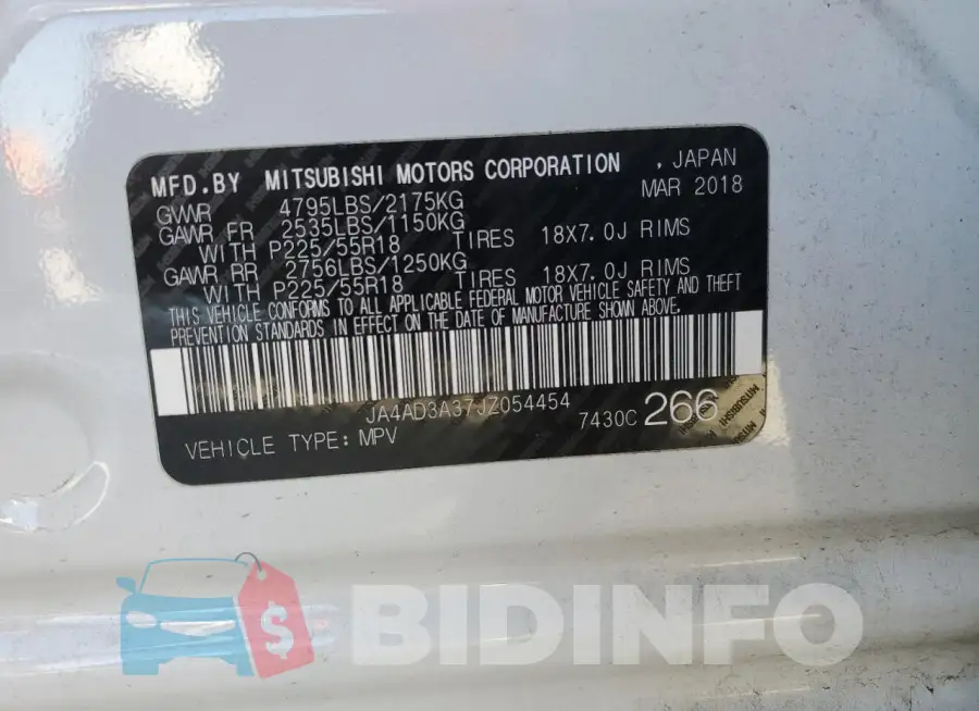 JA4AD3A37JZ054454 Photo# 13