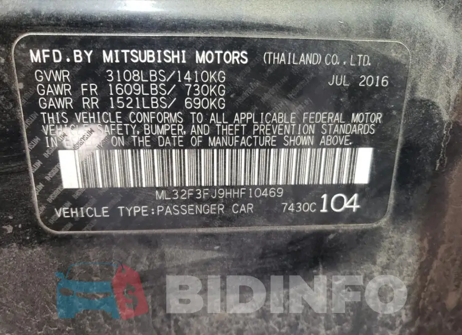 ML32F3FJ9HHF10469 Photo# 12