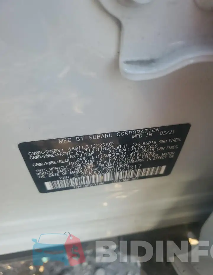 JF2SKAXCXMH523317 Photo# 13