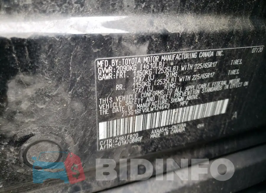 2T3G1RFV9LW124643 Photo# 13