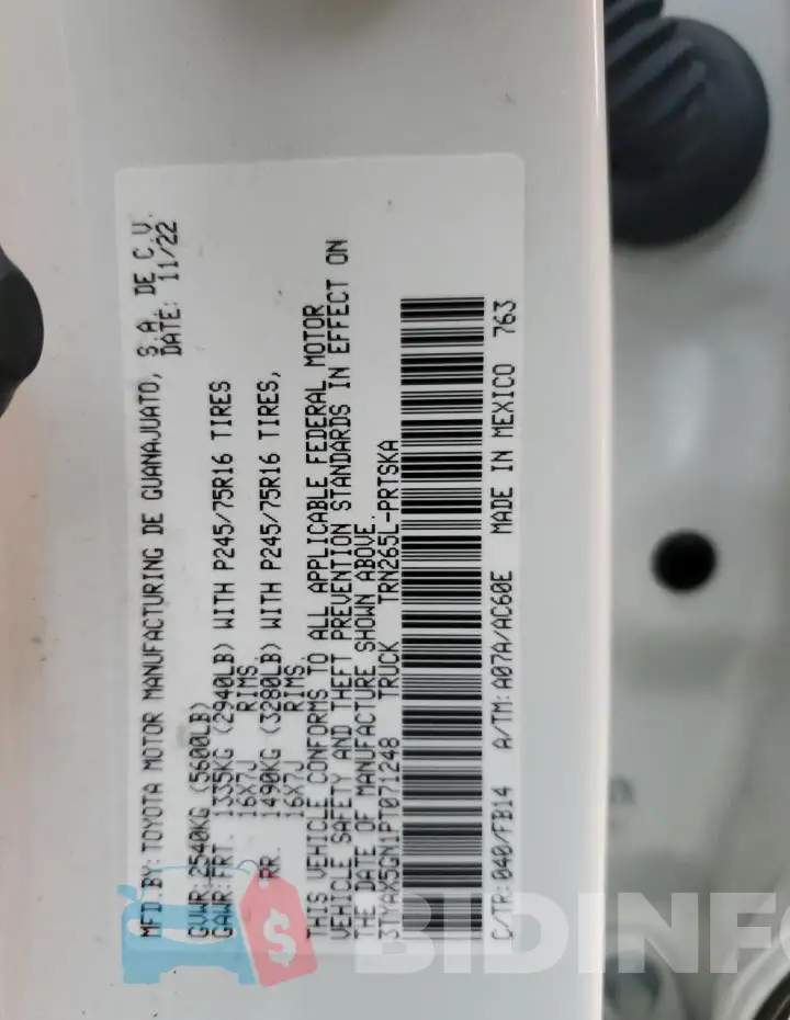 3TYAX5GN1PT071248 Photo# 13