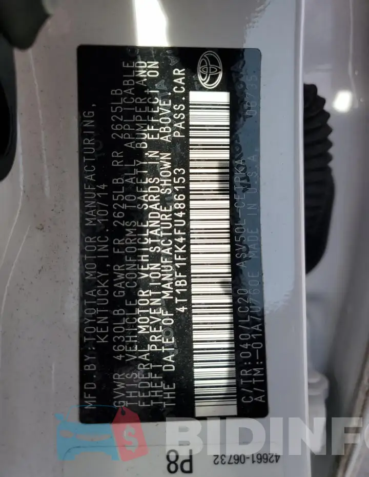4T1BF1FK4FU486153 Photo# 12