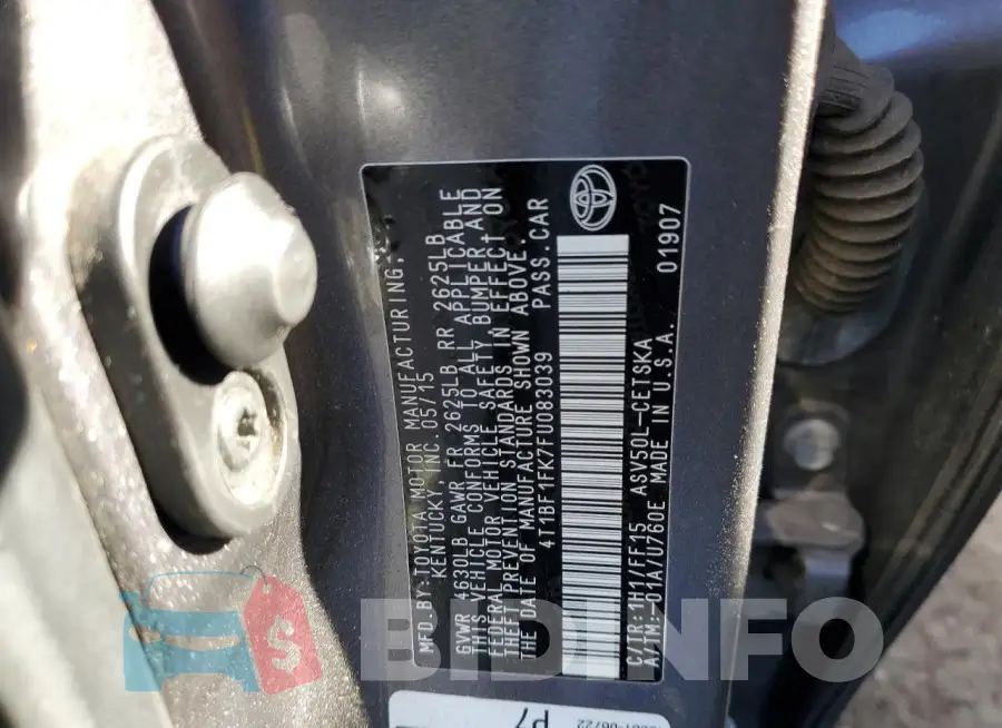 4T1BF1FK7FU083039 Photo# 12