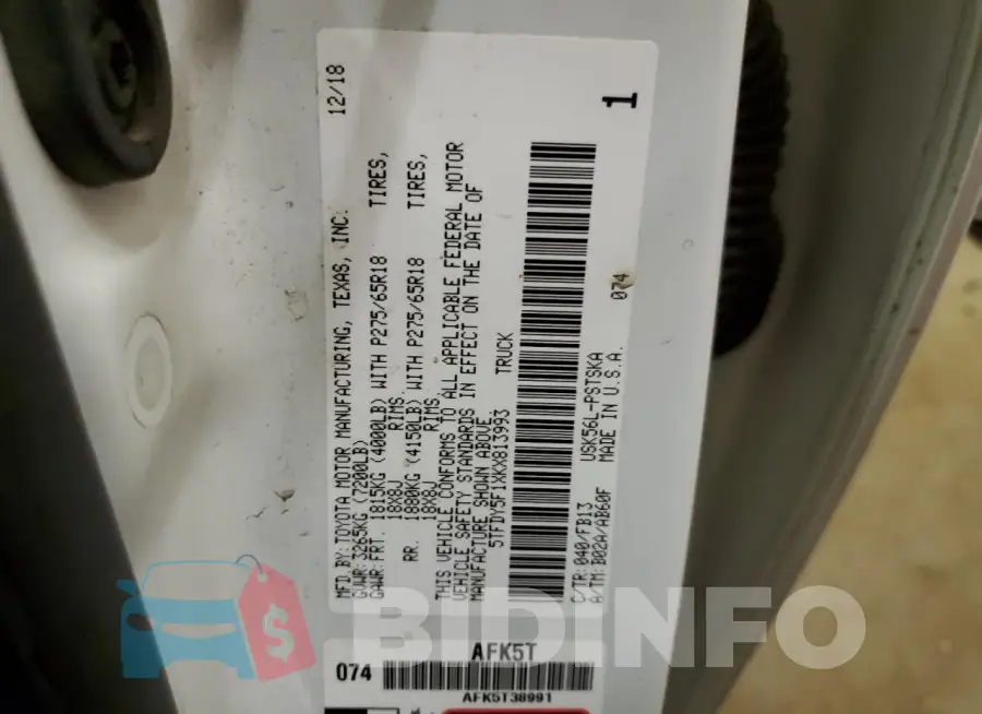 5TFDY5F1XKX813993 Photo# 12