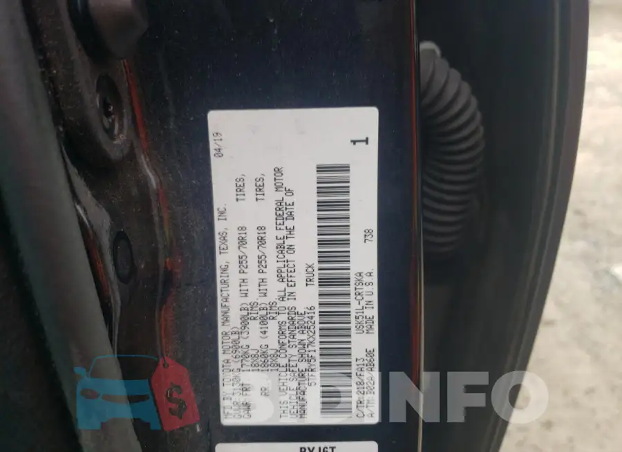 5TFRY5F17KX252416 Photo# 12
