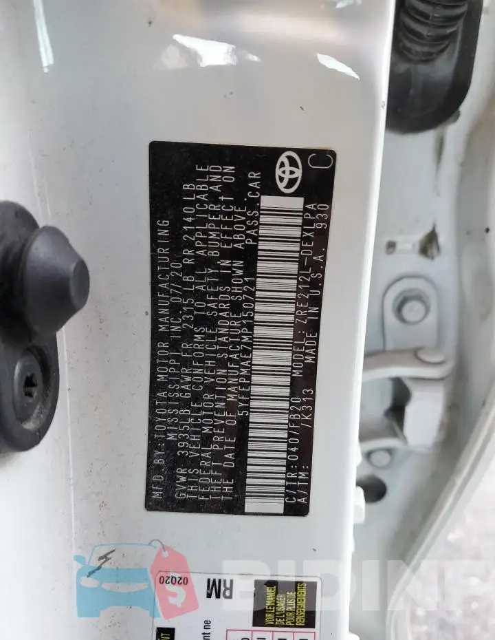 5YFEPMAE7MP150721 Photo# 12