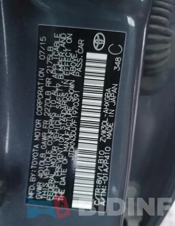 JTDKN3DU7F1970391 Photo# 13