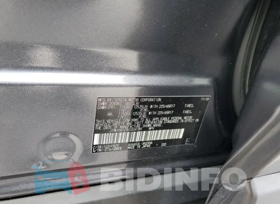JTMH1RFV7KD004789 Photo# 13