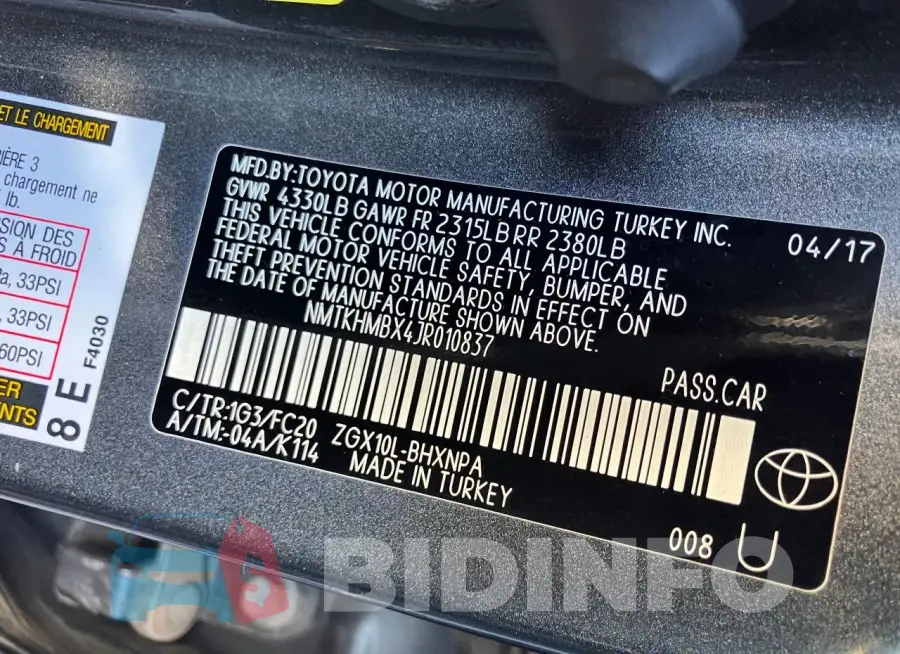 NMTKHMBX4JR010837 Photo# 10