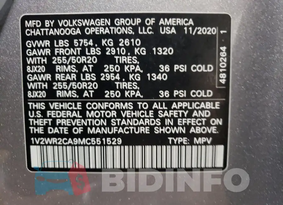 1V2WR2CA9MC551529 Photo# 13
