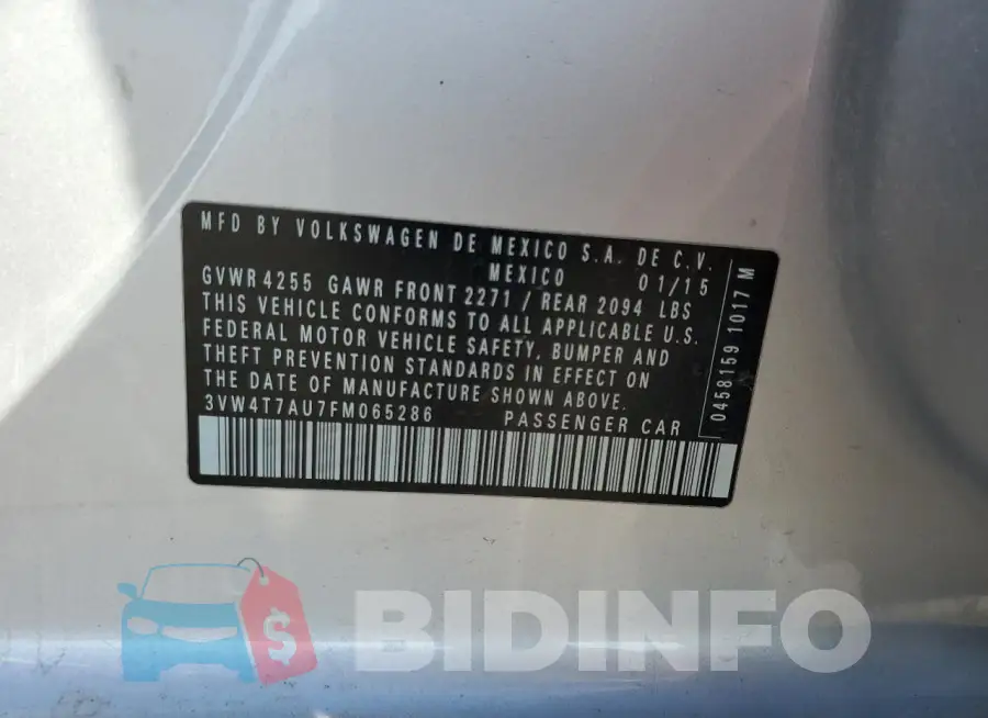 3VW4T7AU7FM065286 Photo# 12
