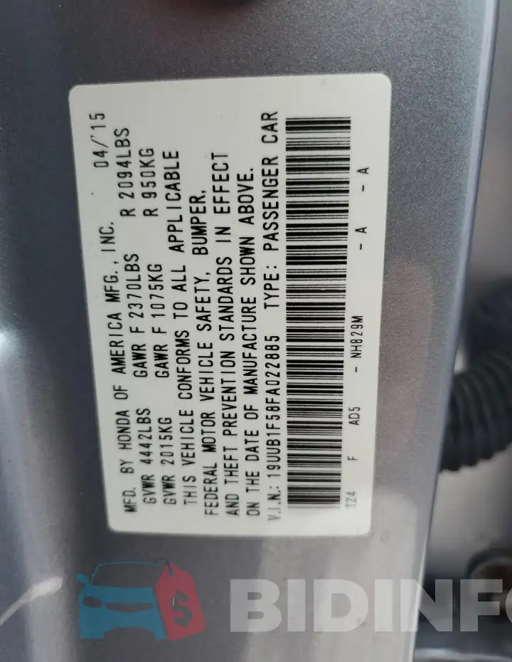 19UUB1F58FA022885 Photo# 12