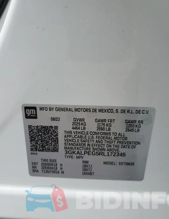 3GKALPEG5RL172345 Photo# 12
