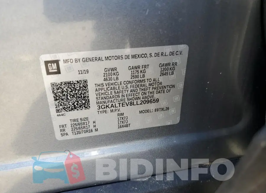 3GKALTEV8LL209659 Photo# 12