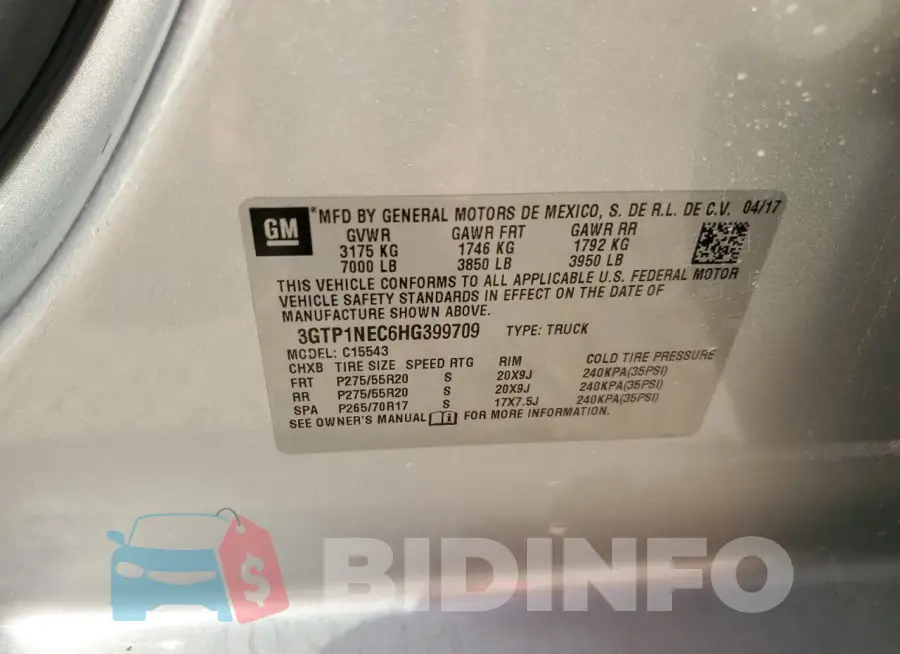 3GTP1NEC6HG399709 Photo# 12