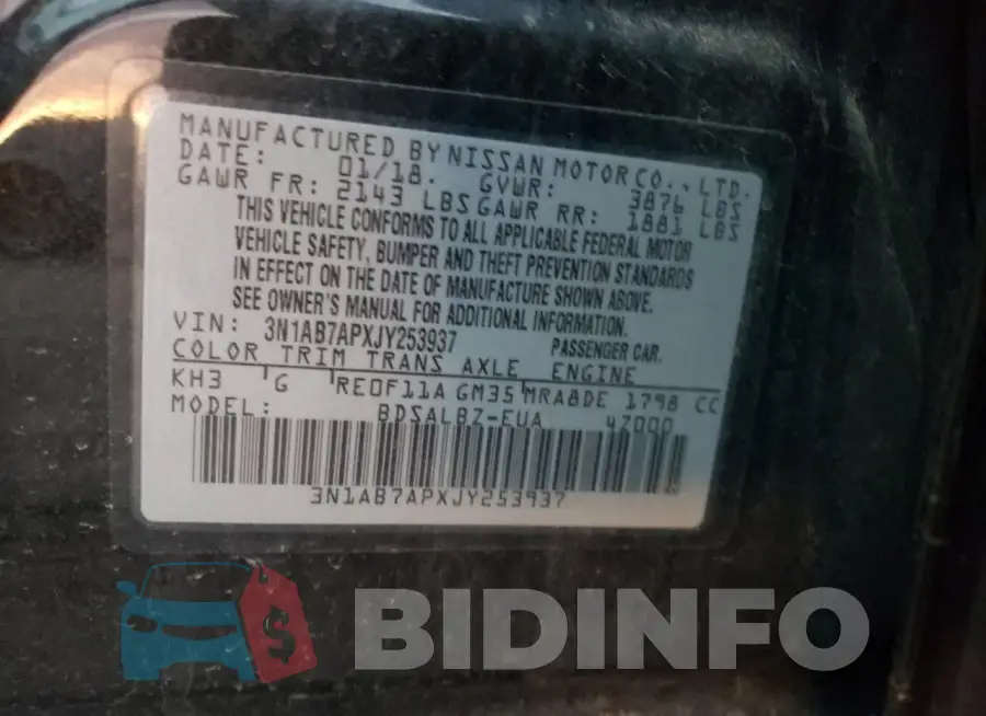 3N1AB7APXJY253937 Photo# 12