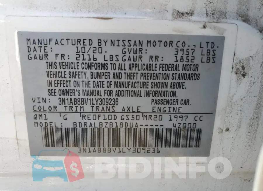 3N1AB8BV1LY309236 Photo# 12