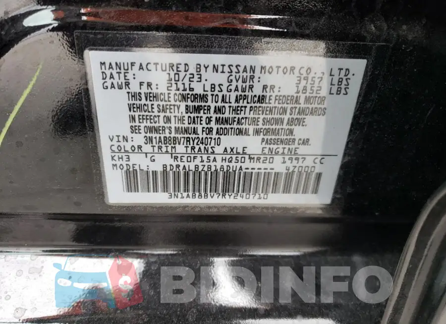 3N1AB8BV7RY240710 Photo# 12