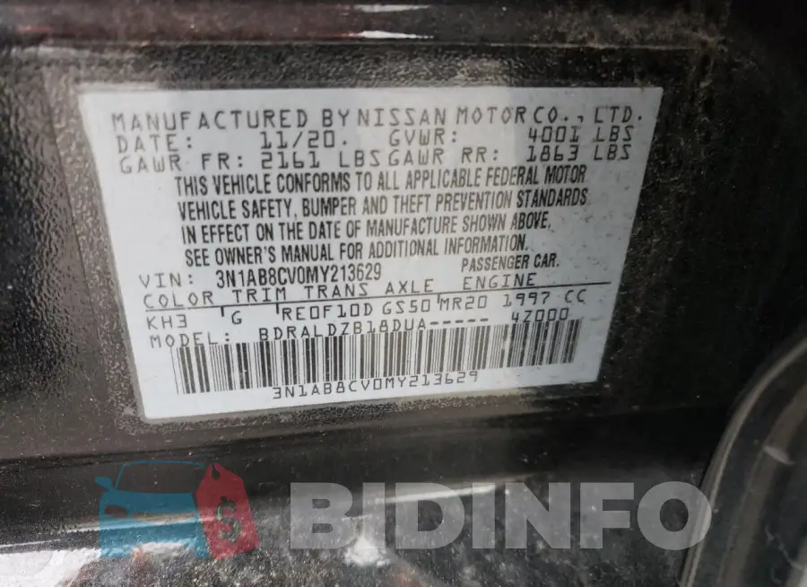3N1AB8CV0MY213629 Photo# 13