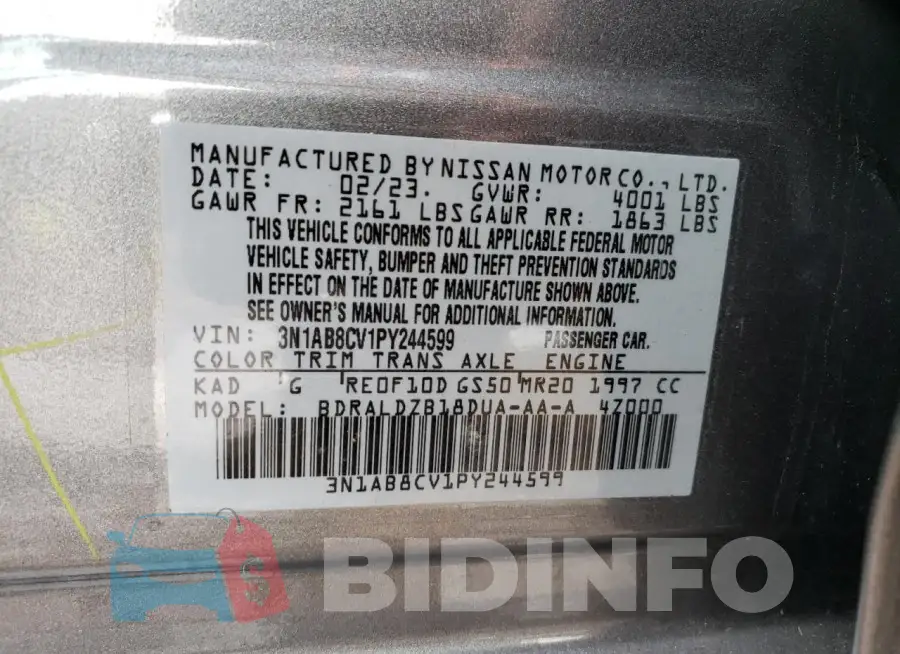 3N1AB8CV1PY244599 Photo# 12