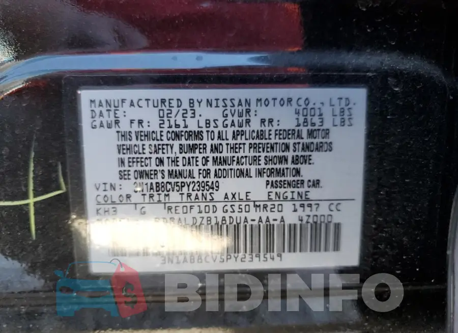 3N1AB8CV5PY239549 Photo# 13