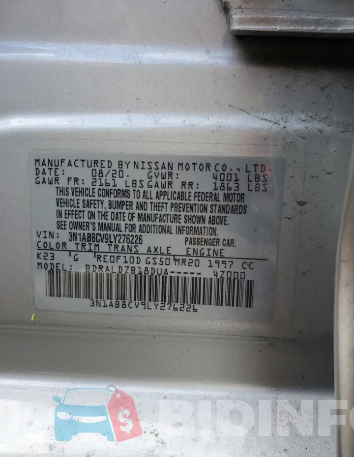 3N1AB8CV9LY276226 Photo# 12