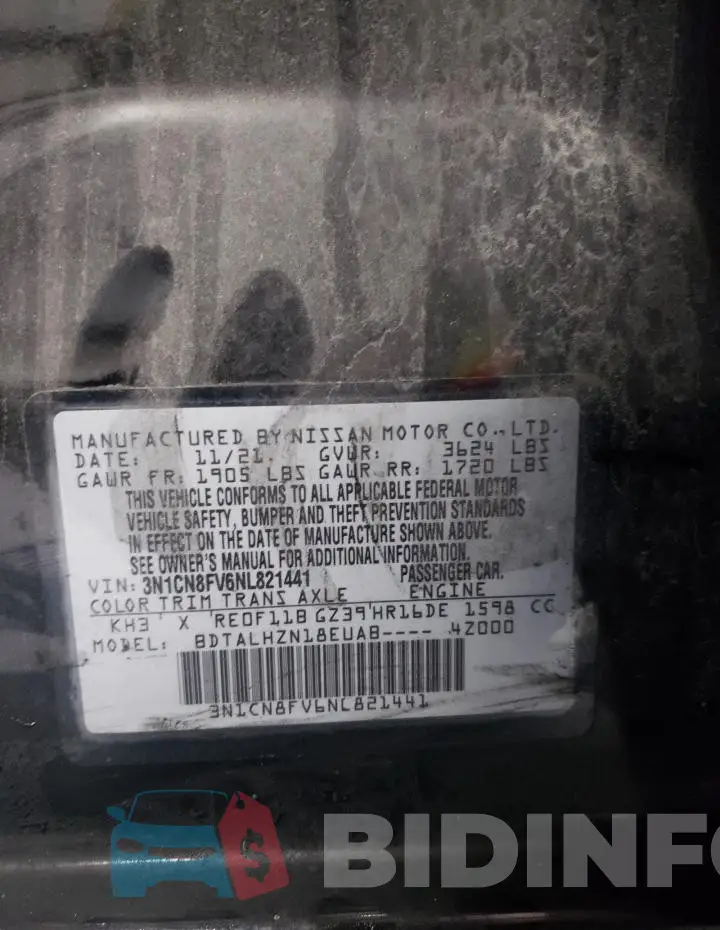 3N1CN8FV6NL821441 Photo# 12