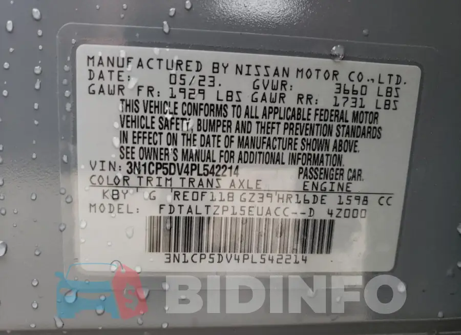 3N1CP5DV4PL542214 Photo# 12