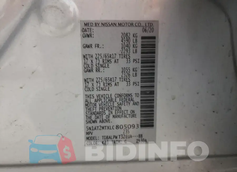 5N1AT2MTXLC805093 Photo# 13