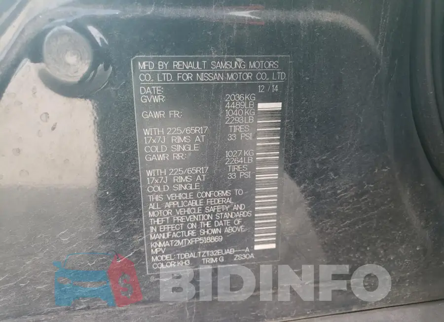 KNMAT2MTXFP518869 Photo# 12