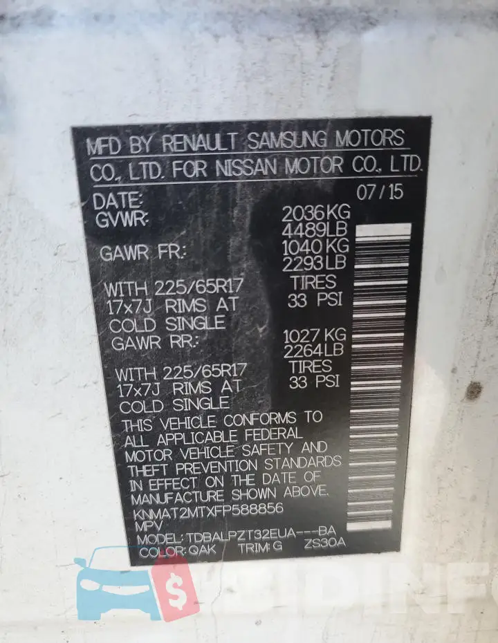 KNMAT2MTXFP588856 Photo# 13
