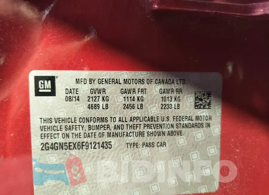 2G4GN5EX6F9121435 Photo# 10