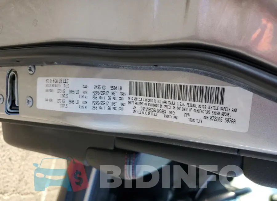 1C4PJMBS8GW109864 Photo# 13