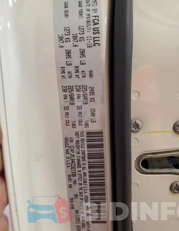 1C4PJMLB4KD321938 Photo# 14
