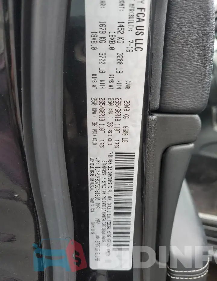 1C4RJFBG7GC491810 Photo# 13