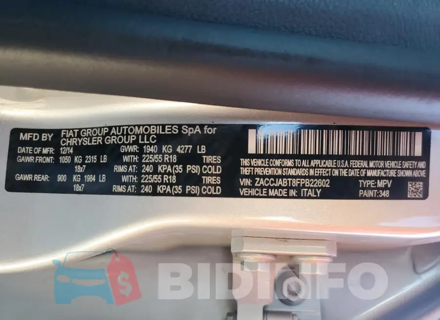 ZACCJABT8FPB22602 Photo# 12