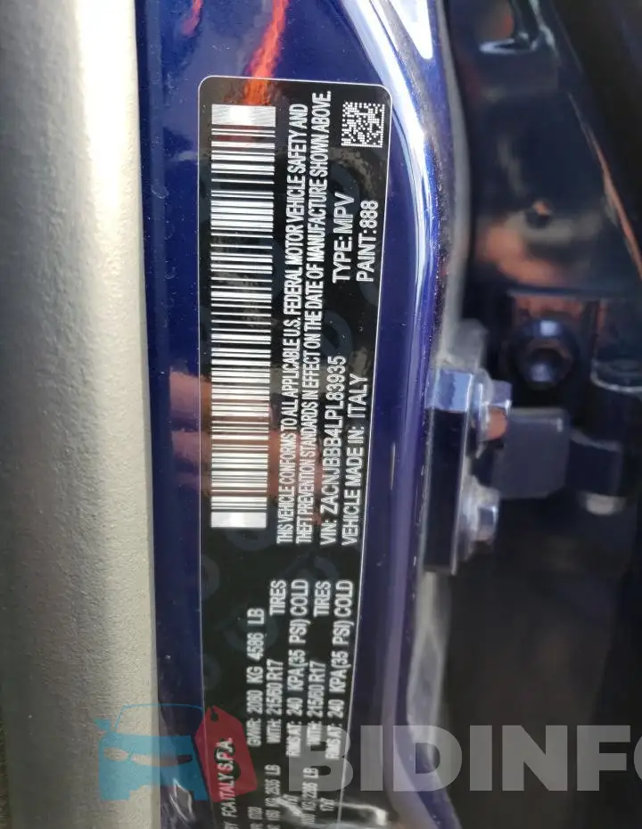 ZACNJBBB4LPL83935 Photo# 14