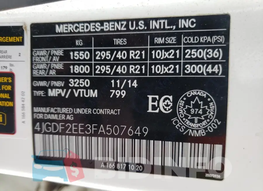 4JGDF2EE3FA507649 Photo# 12