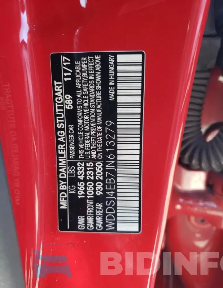 WDDSJ4EB7JN613279 Photo# 13
