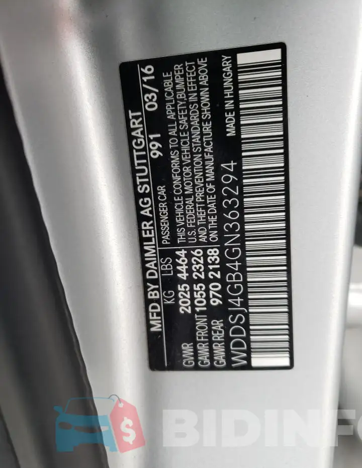 WDDSJ4GB4GN363294 Photo# 12