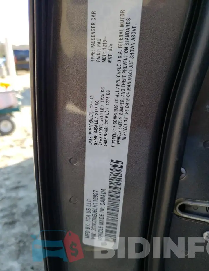 2C3CDXGJ6LH119927 Photo# 13