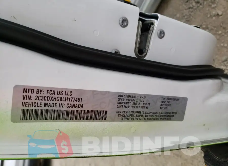 2C3CDXHG8LH177461 Photo# 12
