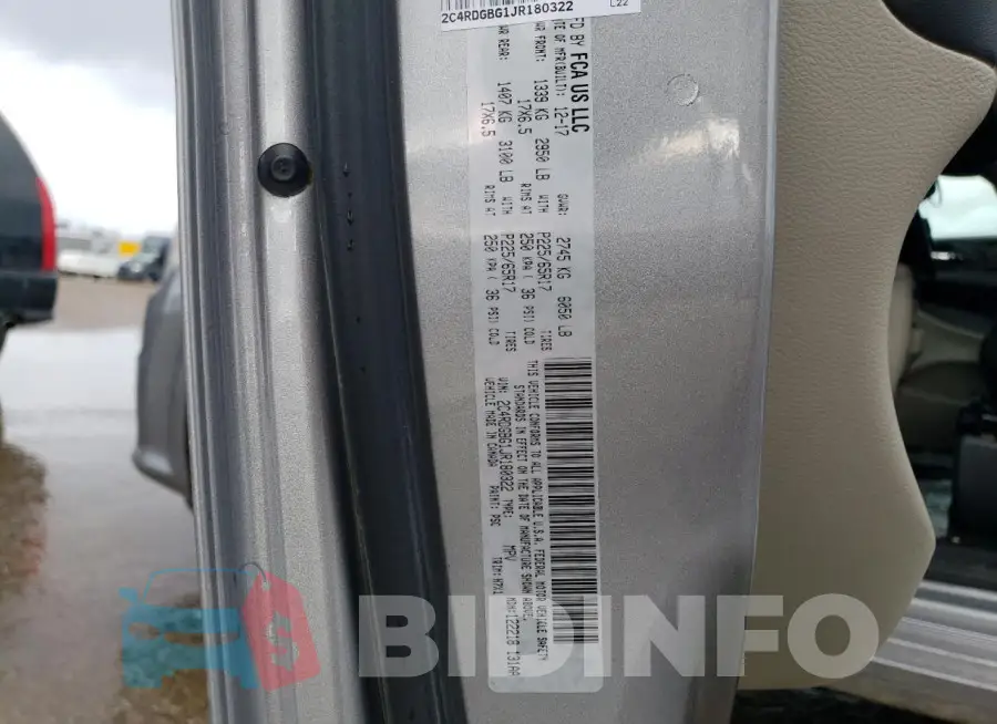 2C4RDGBG1JR180322 Photo# 13