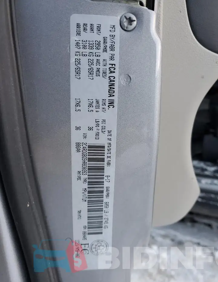 2C4RDGBG5HR830263 Photo# 13