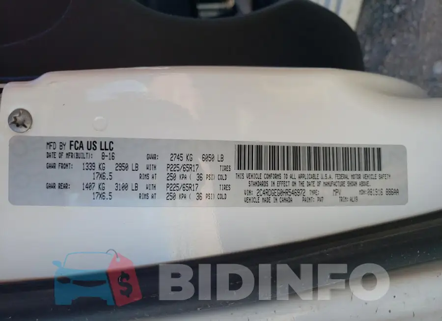 2C4RDGEG0HR546972 Photo# 13