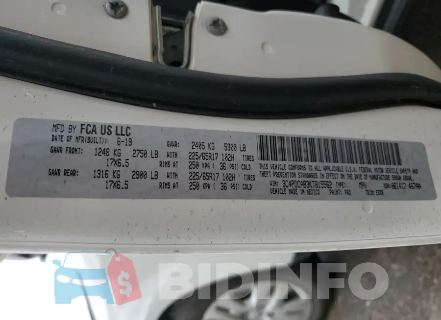 3C4PDCAB3KT815562 Photo# 14