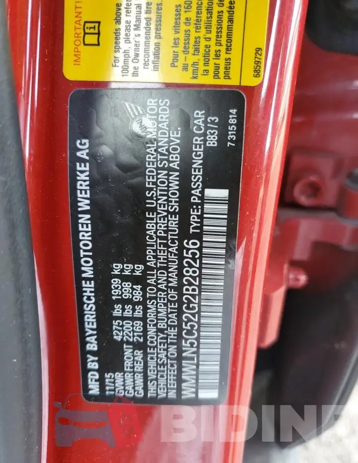 WMWLN5C52G2B28256 Photo# 12